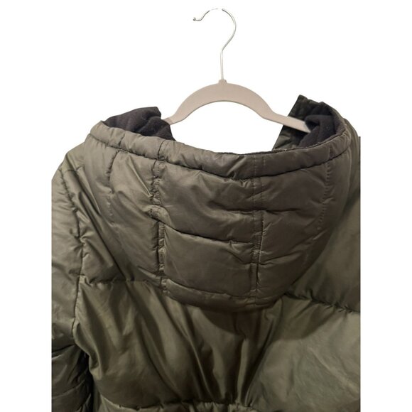 Michael Kors Olive Green Hooded Puffer Jacket Size 14/16 Polyester Warm Winter C - Picture 4 of 6